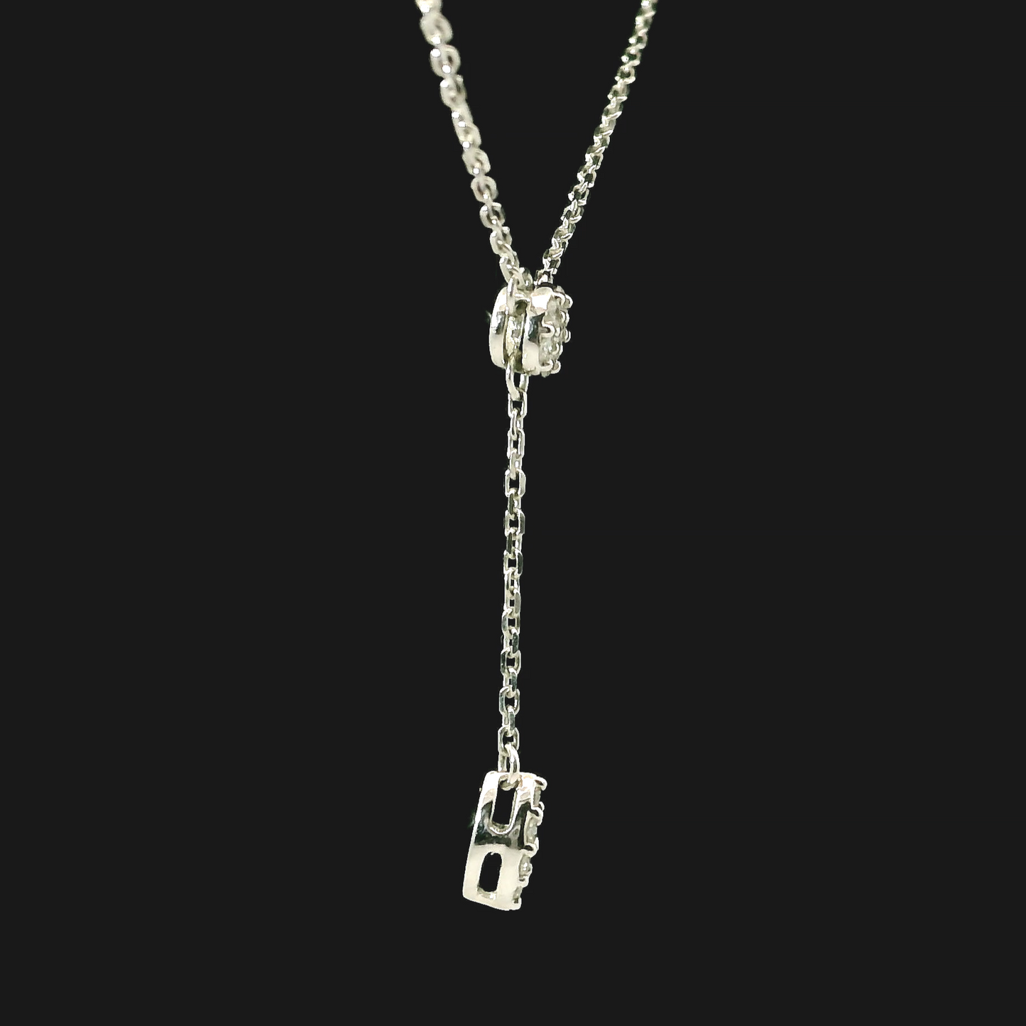 Collar Diamantes Naturales - Oro Blanco 14kt