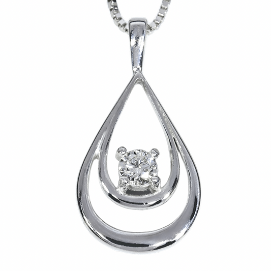 Colgante Diamante - Oro Blanco 18kt