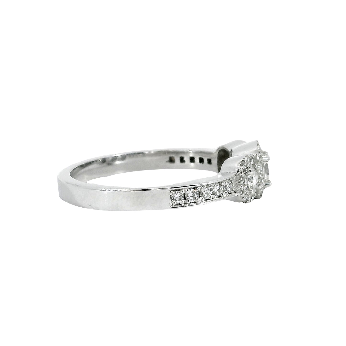 Anillo Compromiso Diamantes - Oro Blanco 18kt