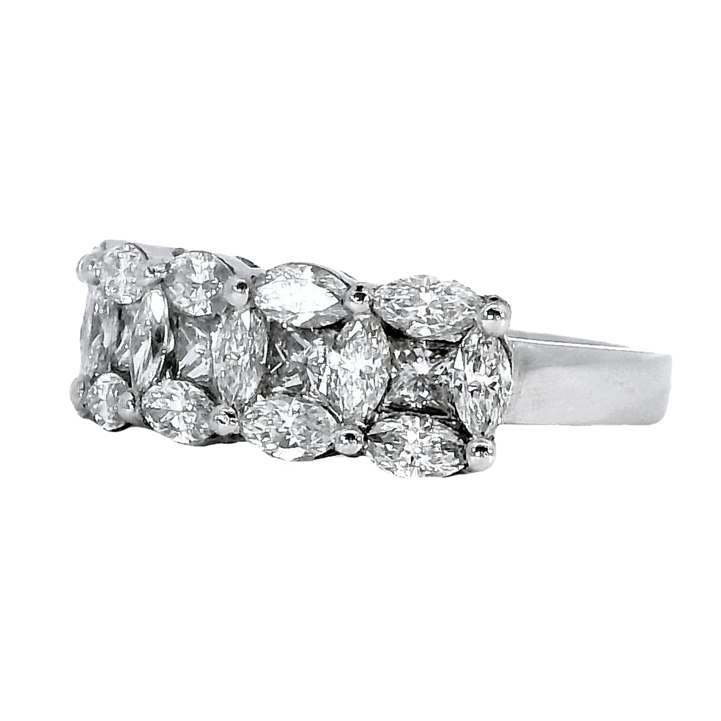 Anillo Compromiso Diamantes - Platino