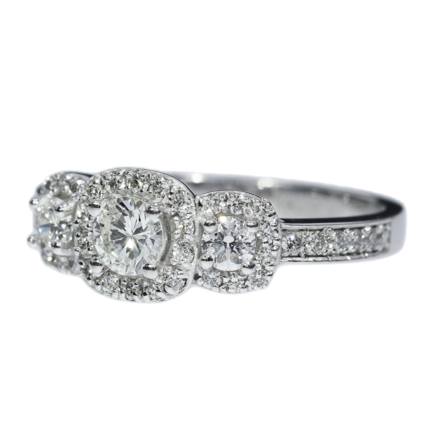 Anillo Compromiso Diamantes GIA - Oro Blanco 18kt