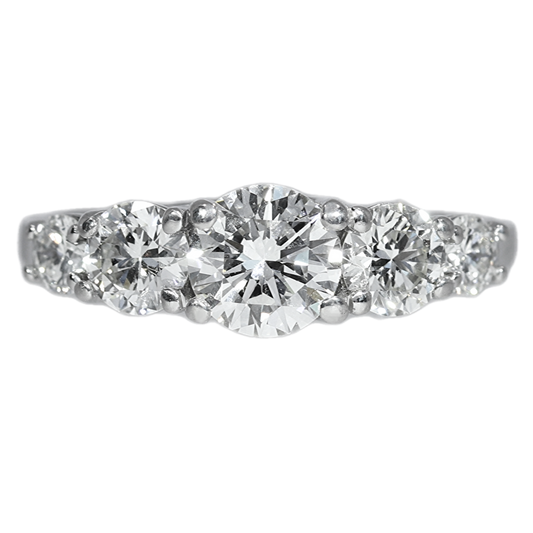 Anillo Quintillo Diamantes GIA - Platino