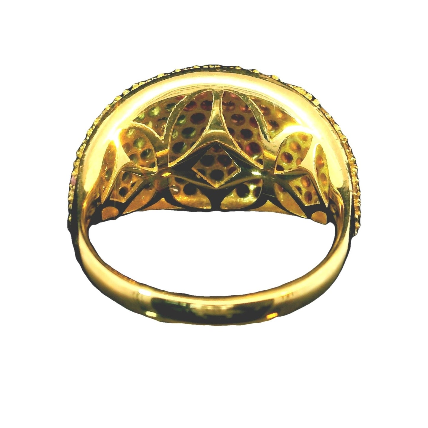 Anillo Rainbow Zafiros y Diamantes - Oro Amarillo 18kt