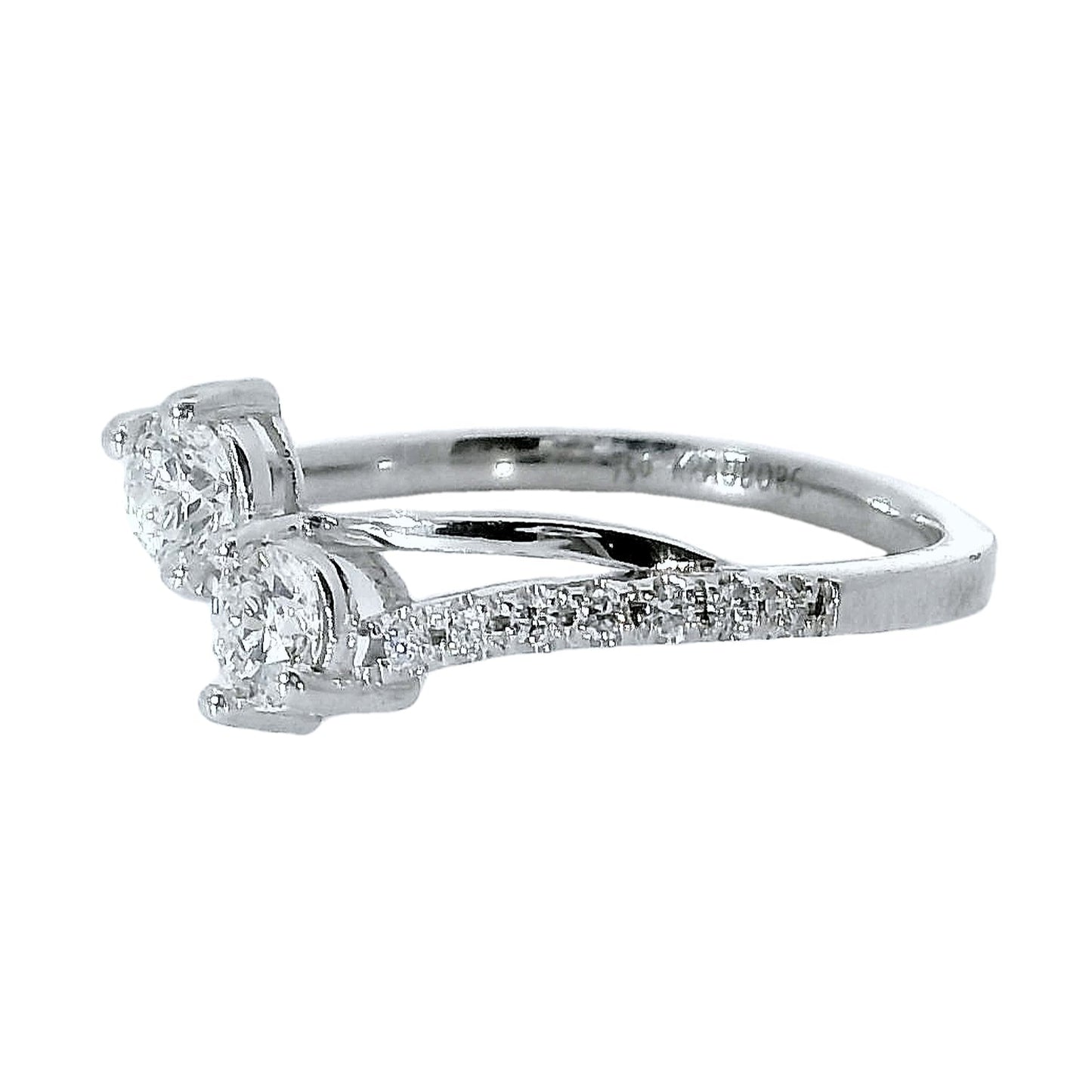 Anillo Compromiso Diamantes - Oro Blanco 18kt