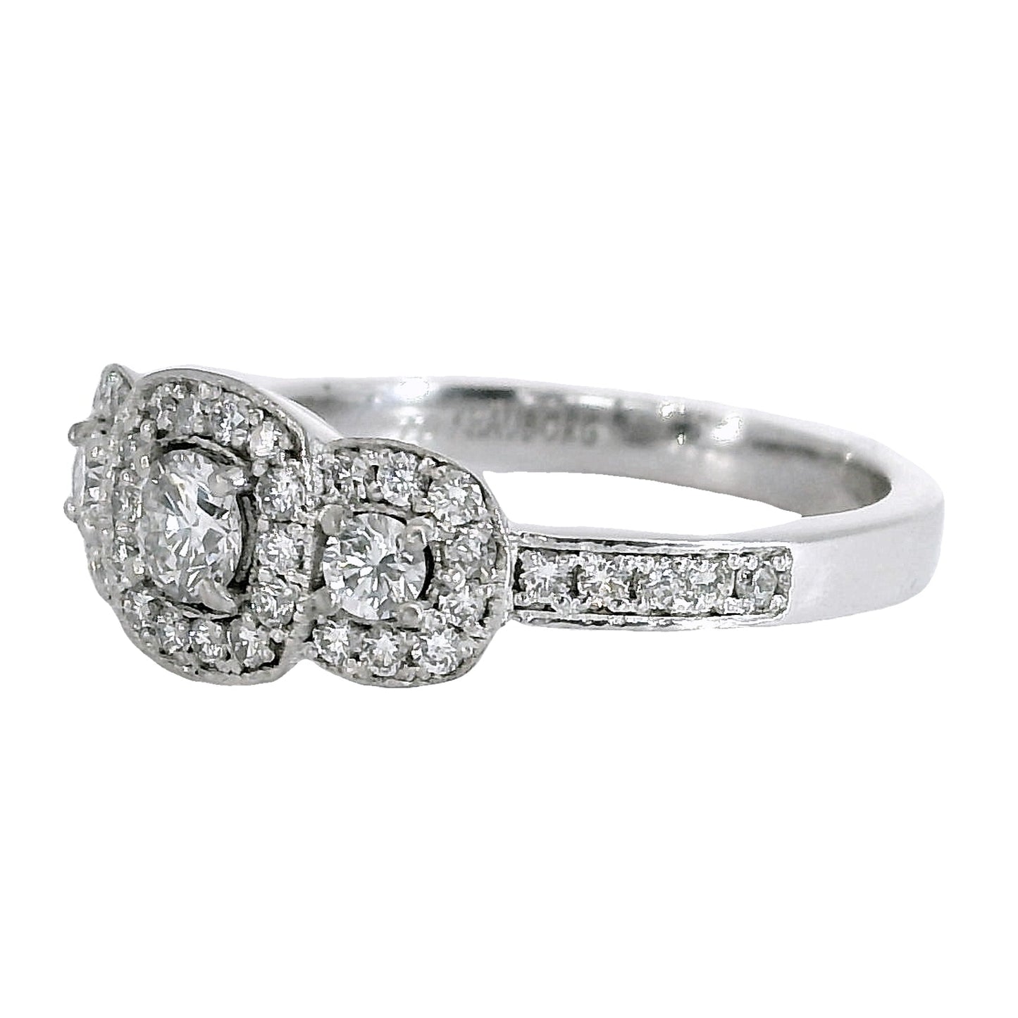 Anillo Compromiso Diamantes - Oro blanco 18kt
