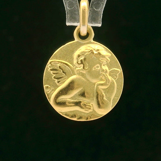 Medalla Angel de la Guarda - Oro Amarillo 18kt