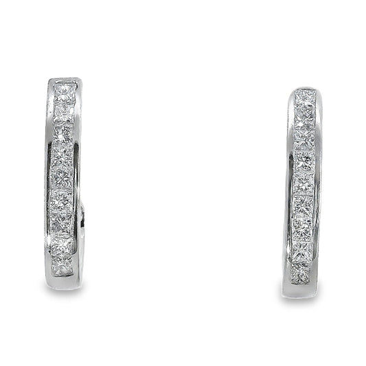 Aros Diamantes - Oro Blanco 18kt