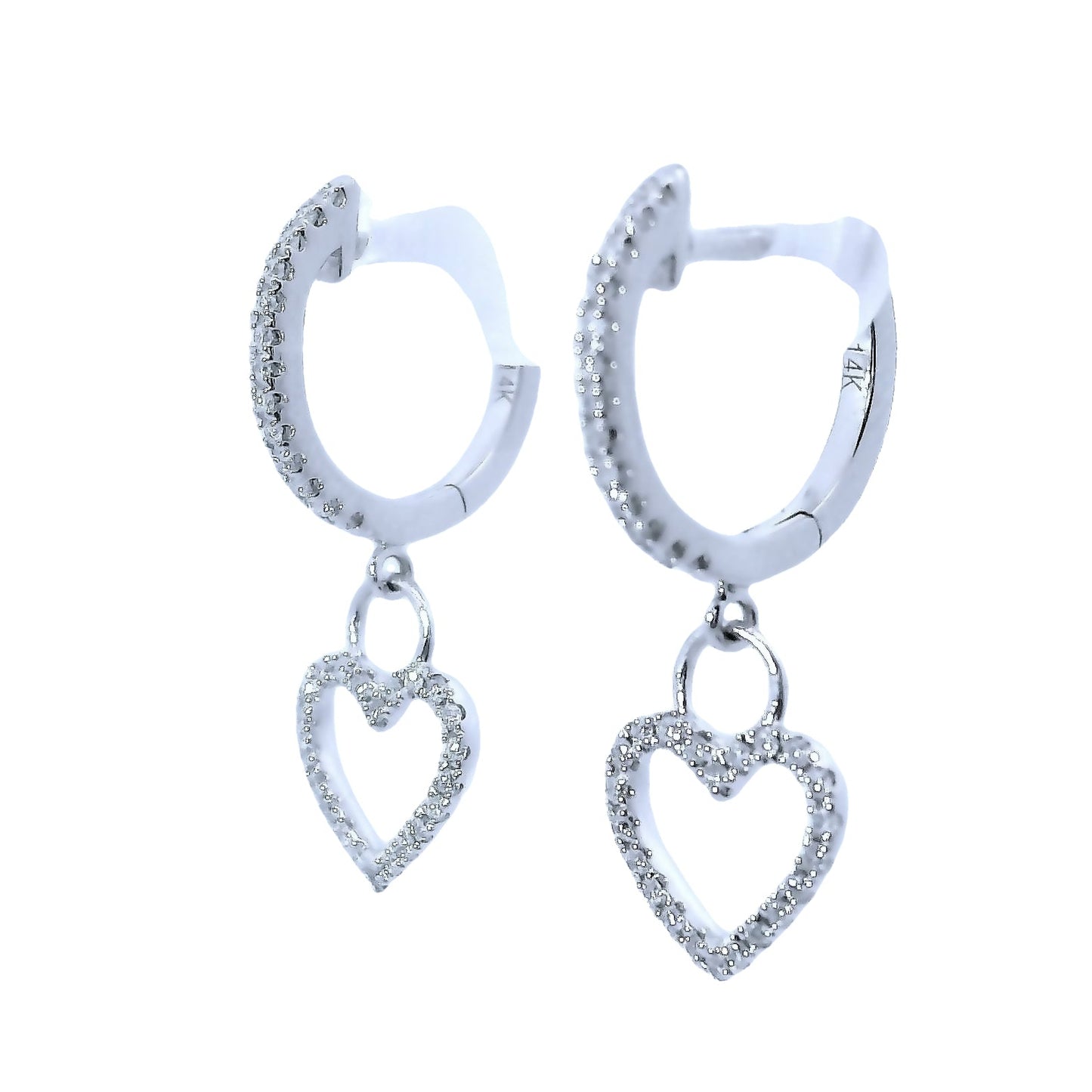 Aros Argolla Diamantes - Oro Blanco 14kt