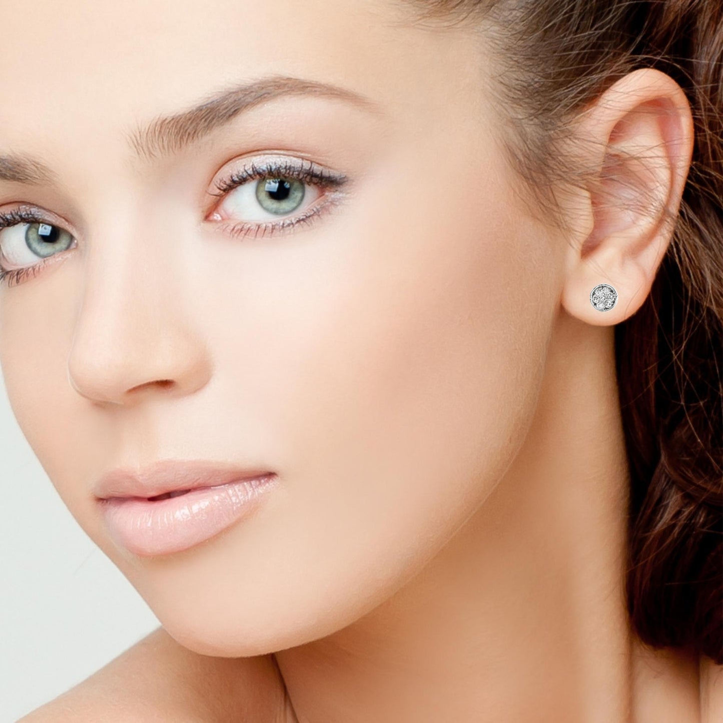 Aros Diamantes - Oro Blanco 18kt