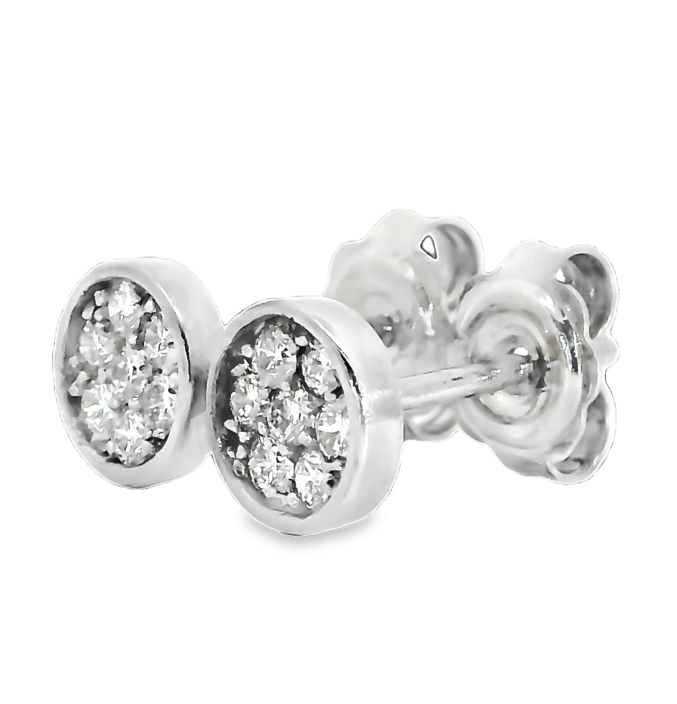 Aros Diamantes - Oro Blanco 18kt