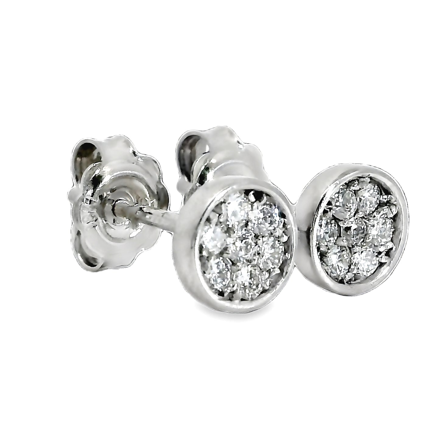 Aros Diamantes - Oro Blanco 18kt