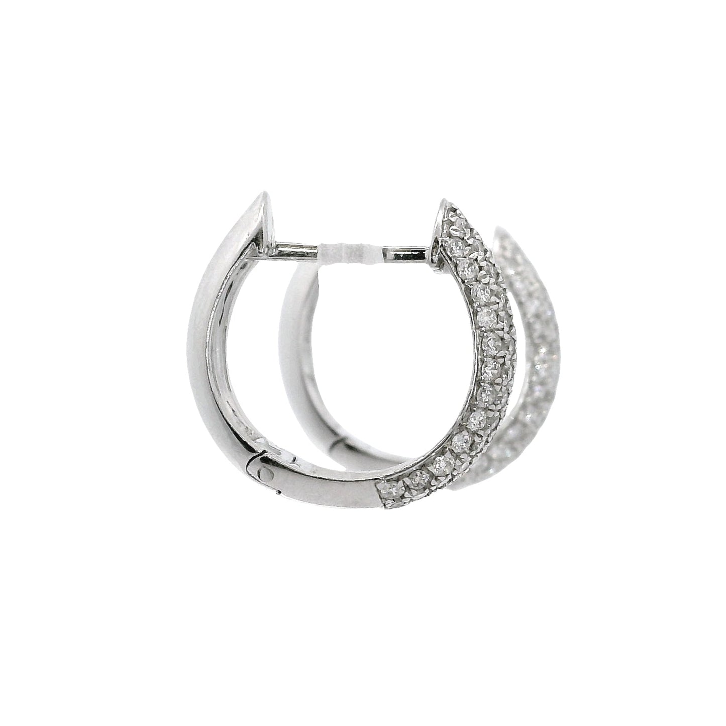 Aros Diamantes - Oro Blanco 14kt