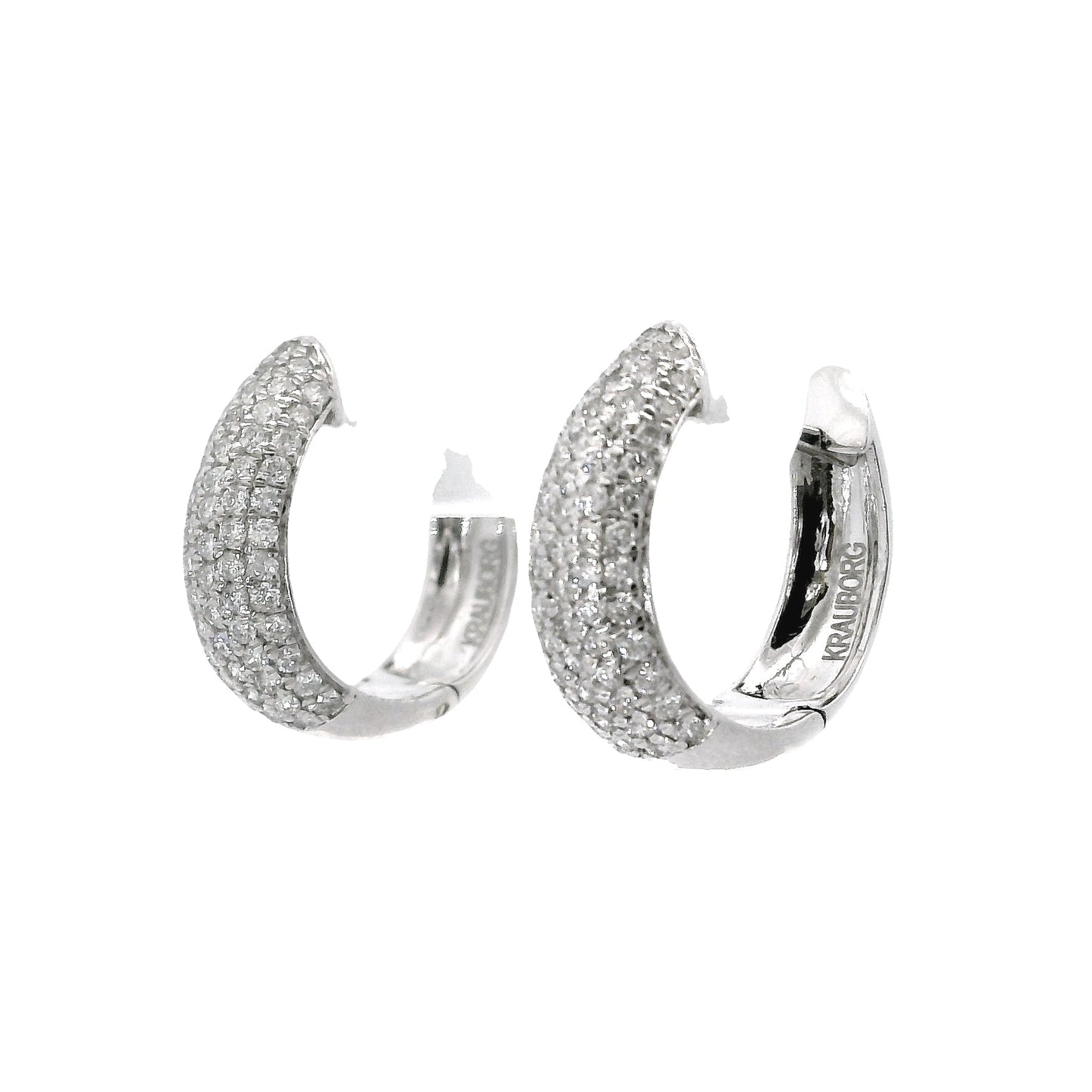 Aros Diamantes - Oro Blanco 14kt