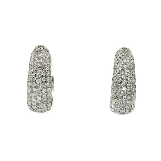 Aros Diamantes - Oro Blanco 14kt
