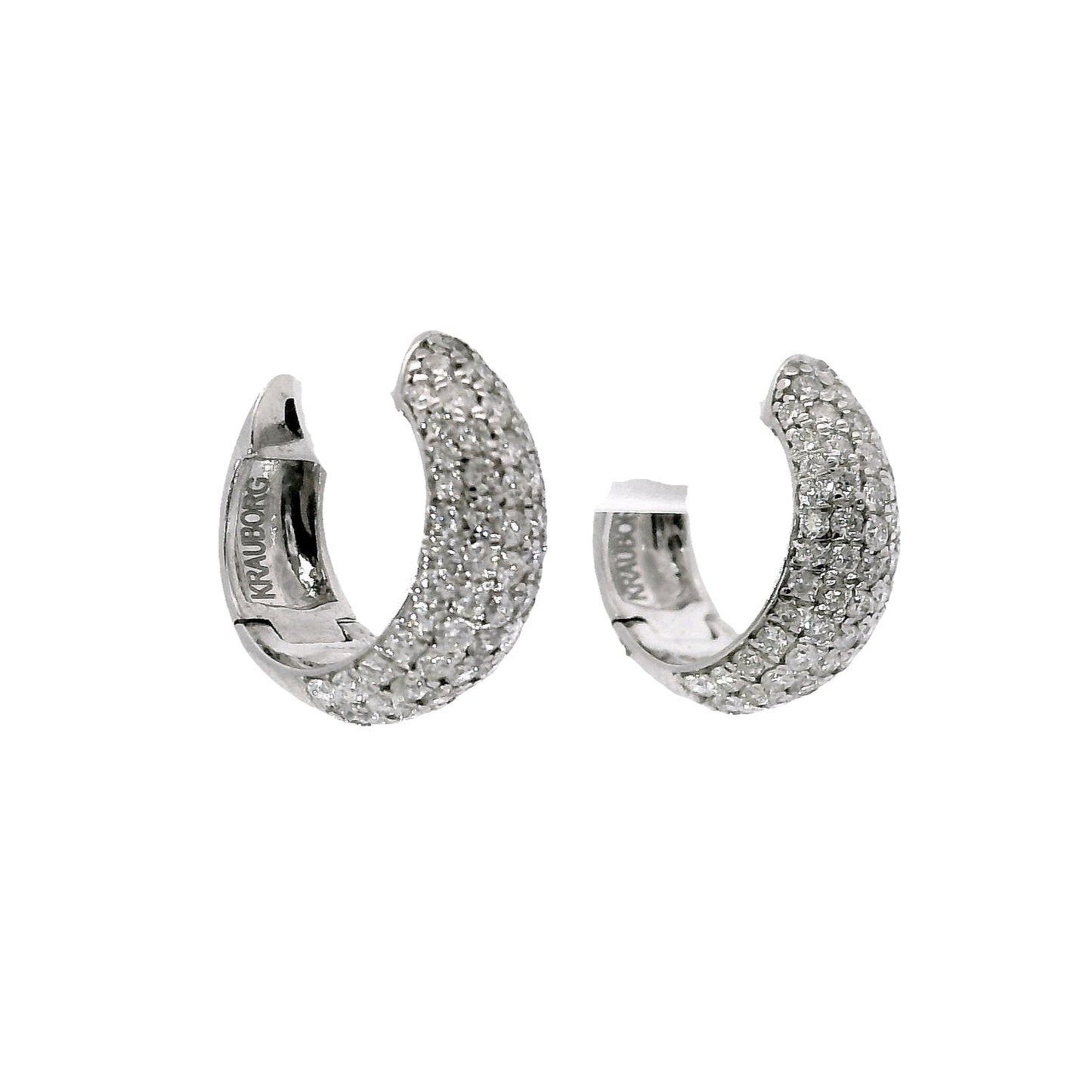 Aros Argolla Diamantes - Oro Blanco 14kt