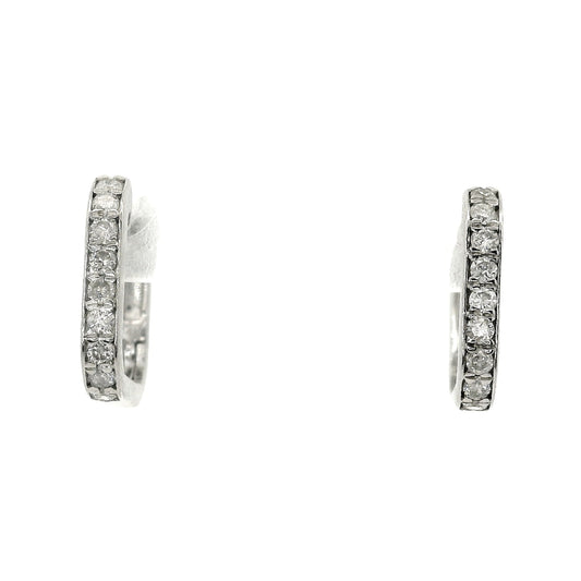 Aros Argolla Diamantes - Oro Blanco 18kt