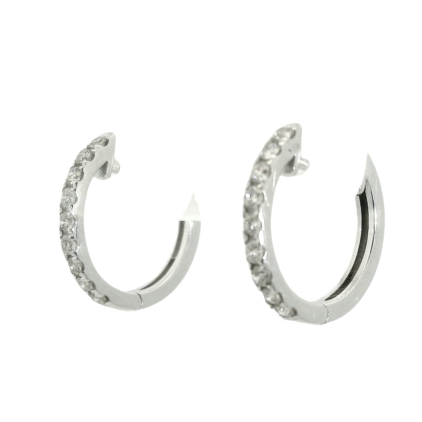 Aros Diamantes - Oro Blanco 18kt