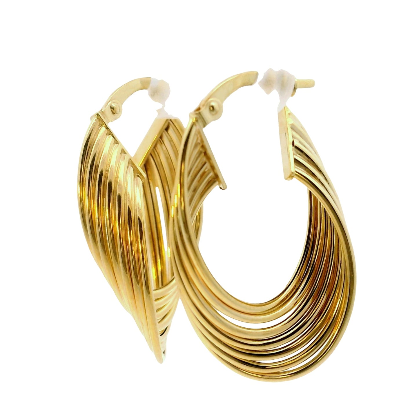 Aros Argolla con Diseño - Oro Amarillo 14kt