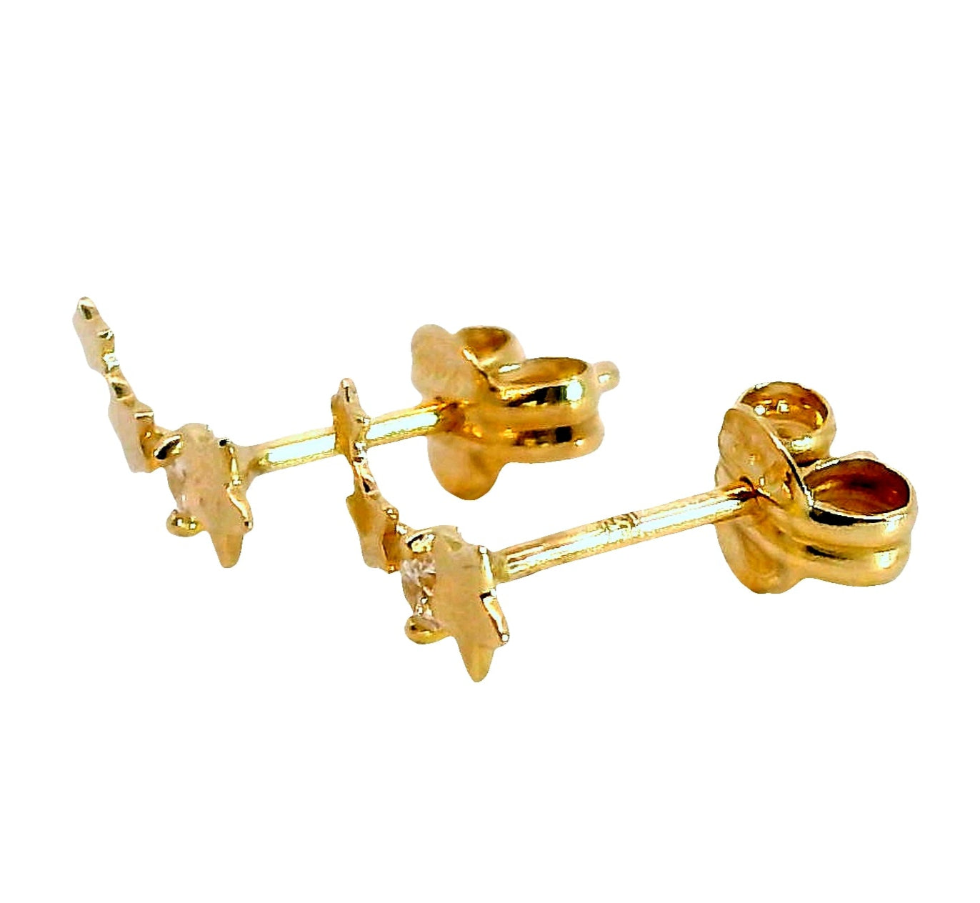 Aros Estrellas Niña - Oro Amarillo 14kt