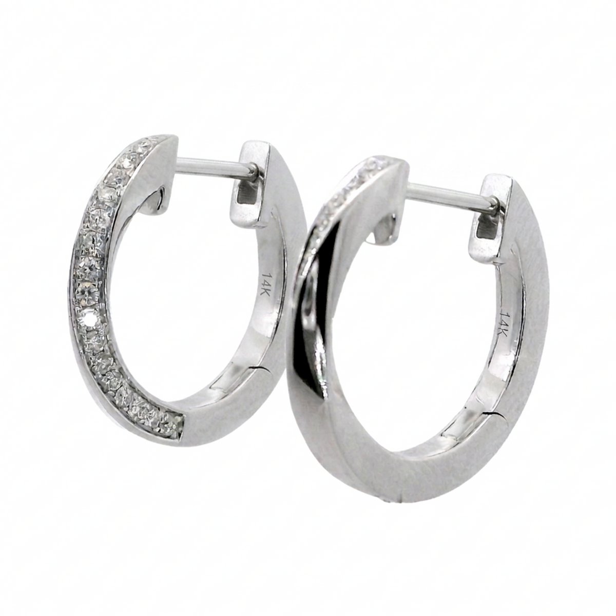 Argollas con Diamantes - Oro Blanco 14kt