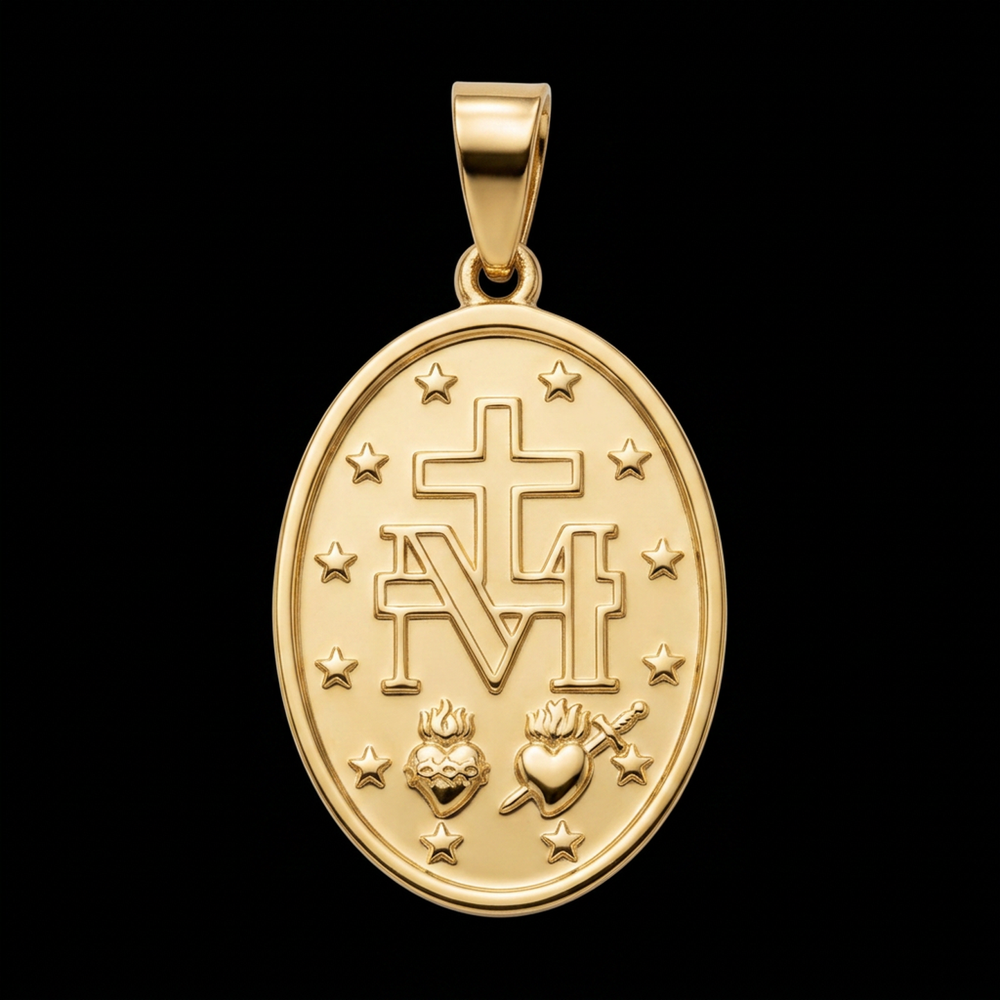 Medalla Virgen de los Rayos - Oro Amarillo 18kt