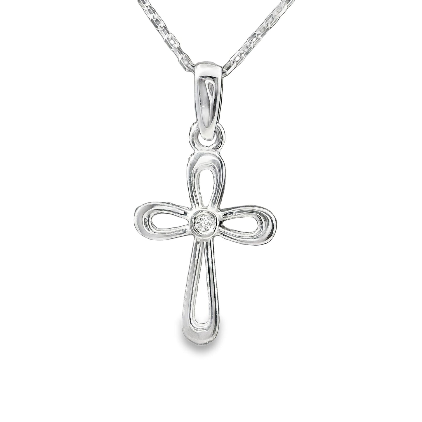 Colgante Diamante - Oro Blanco 18kt