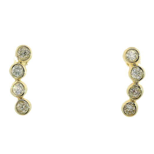 Aros Diamantes - Oro Amarillo 14kt