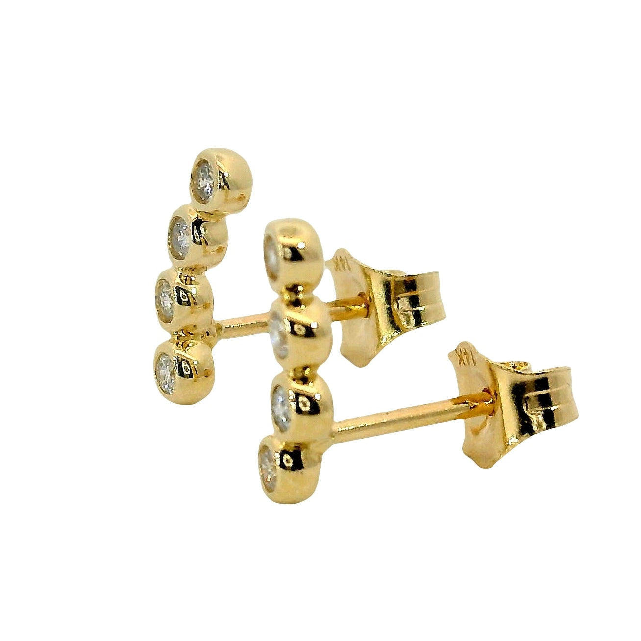 Aros Diamantes - Oro Amarillo 14kt