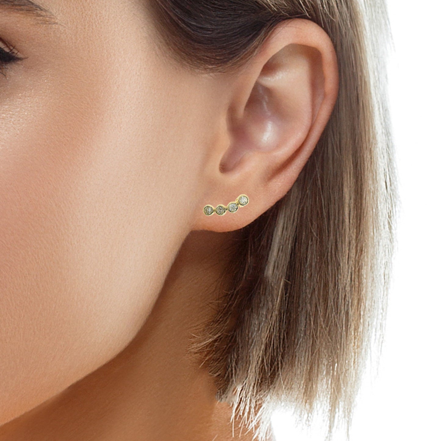 Aros Diamantes - Oro Amarillo 14kt