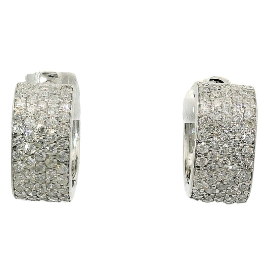 Aros Argolla Diamantes - Oro Blanco 14kt