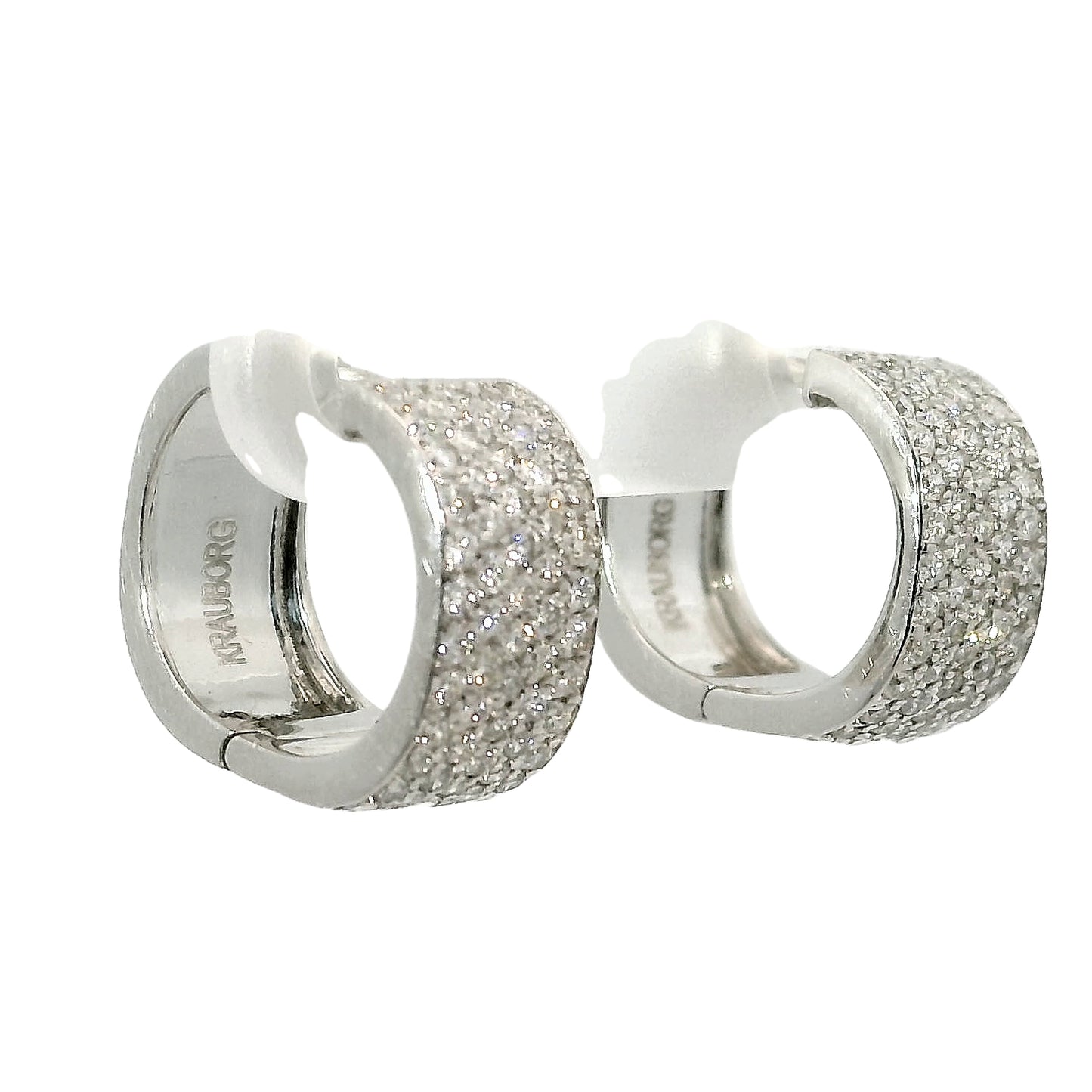 Aros Argolla Diamantes - Oro Blanco 14kt