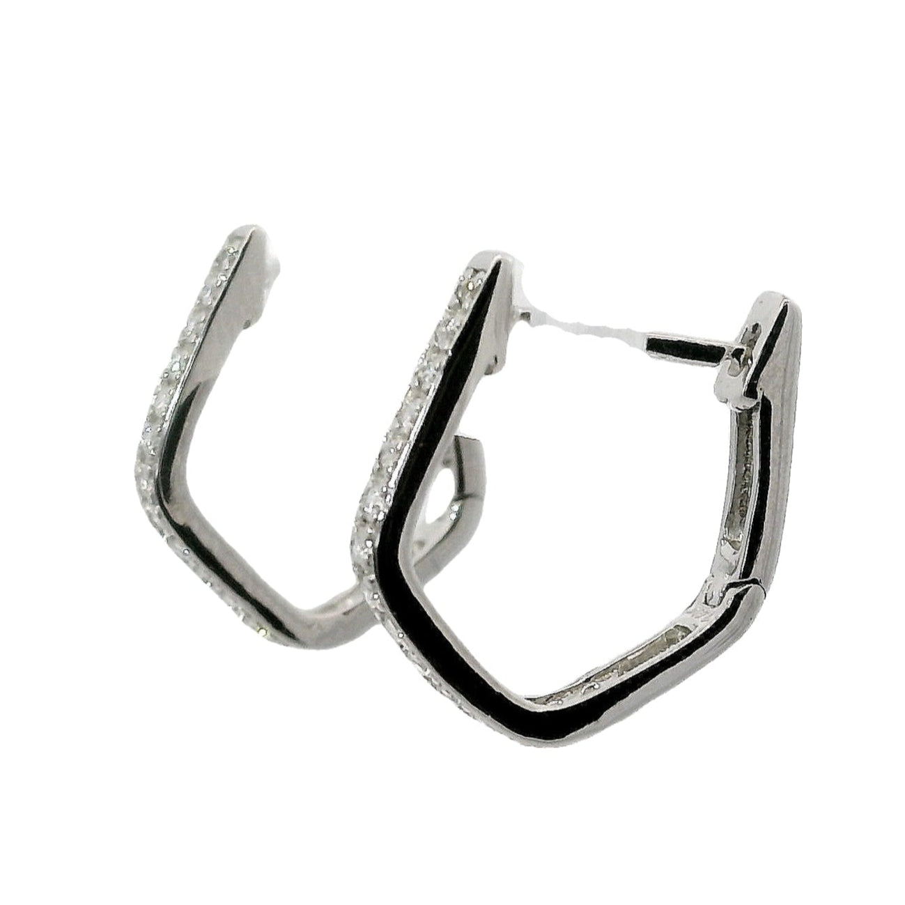 Aros Argolla Diamantes - Oro Blanco 14kt