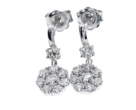 Aros Diamantes - Oro Blanco 18kt