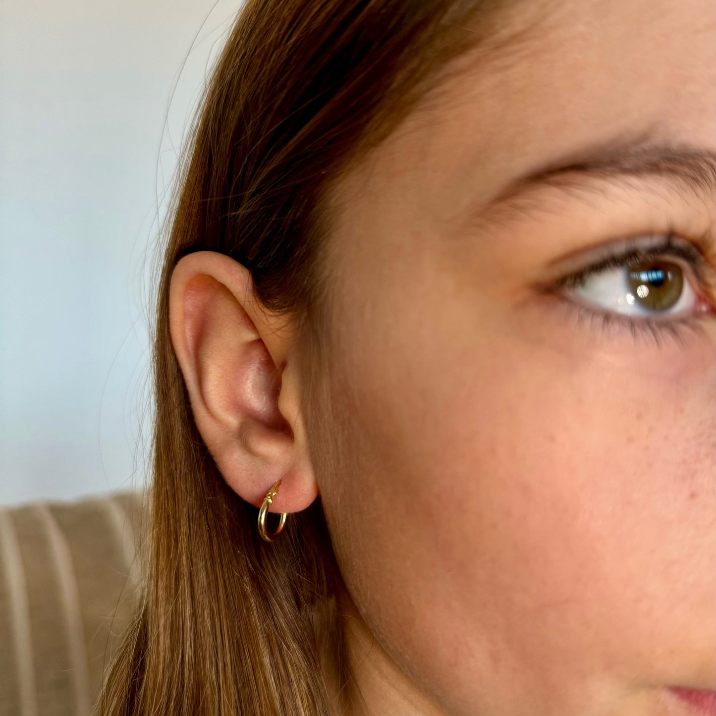 Aros Argolla Niña - Oro Amarillo 18kt.