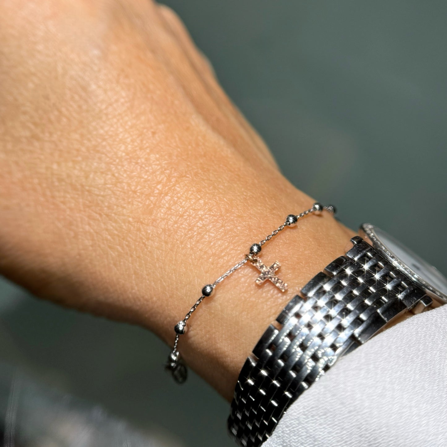 Pulsera Denario - Oro Blanco 18kt