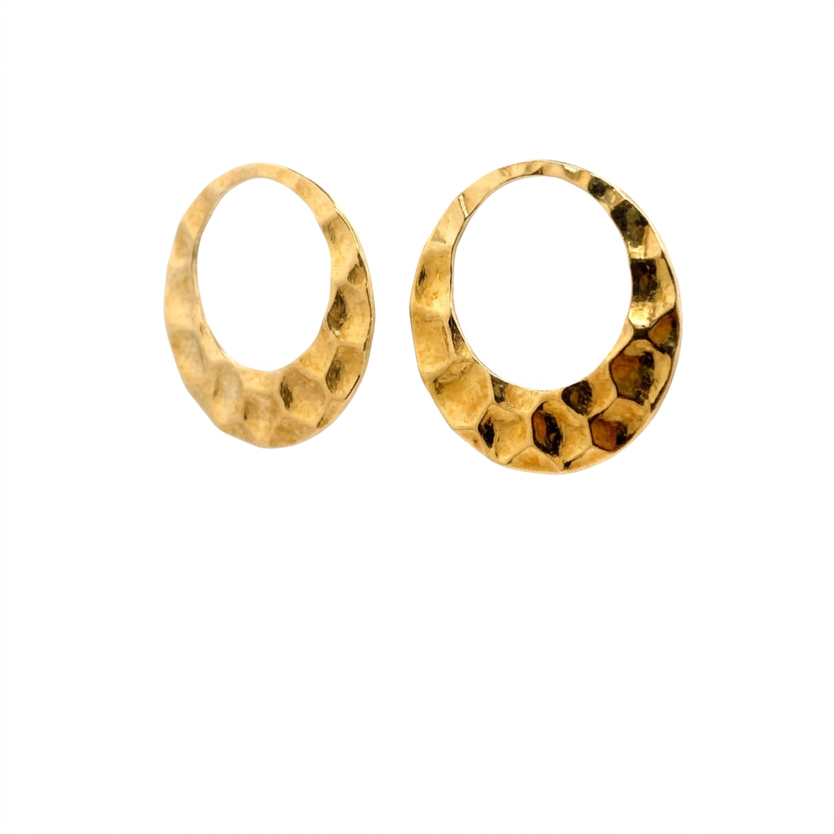 Aros Círculos Textura - Oro Amarillo 18kt