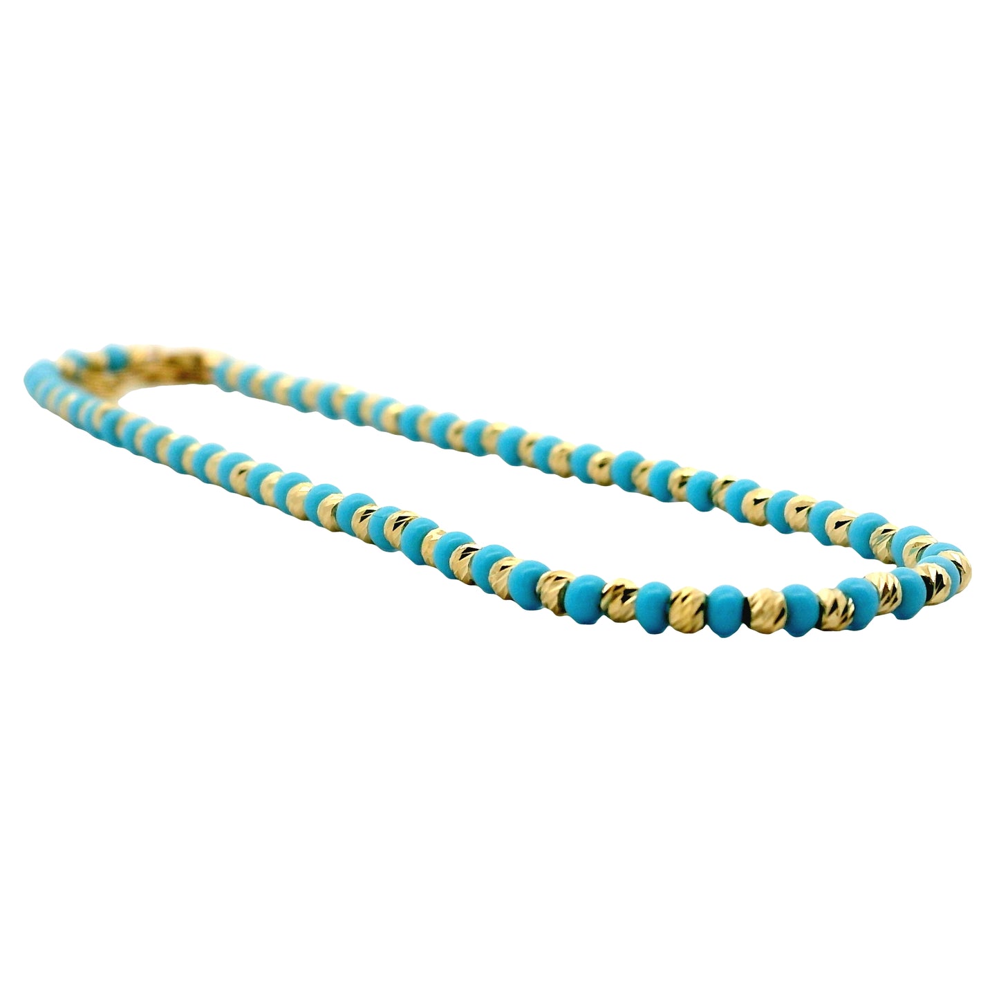 Pulsera Bolitas Cerámica - Oro Amarillo 14kt