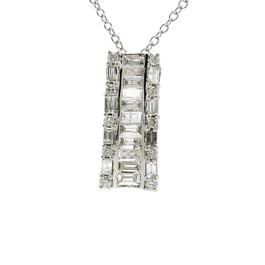 Colgante Diamantes - Oro Blanco 14kt