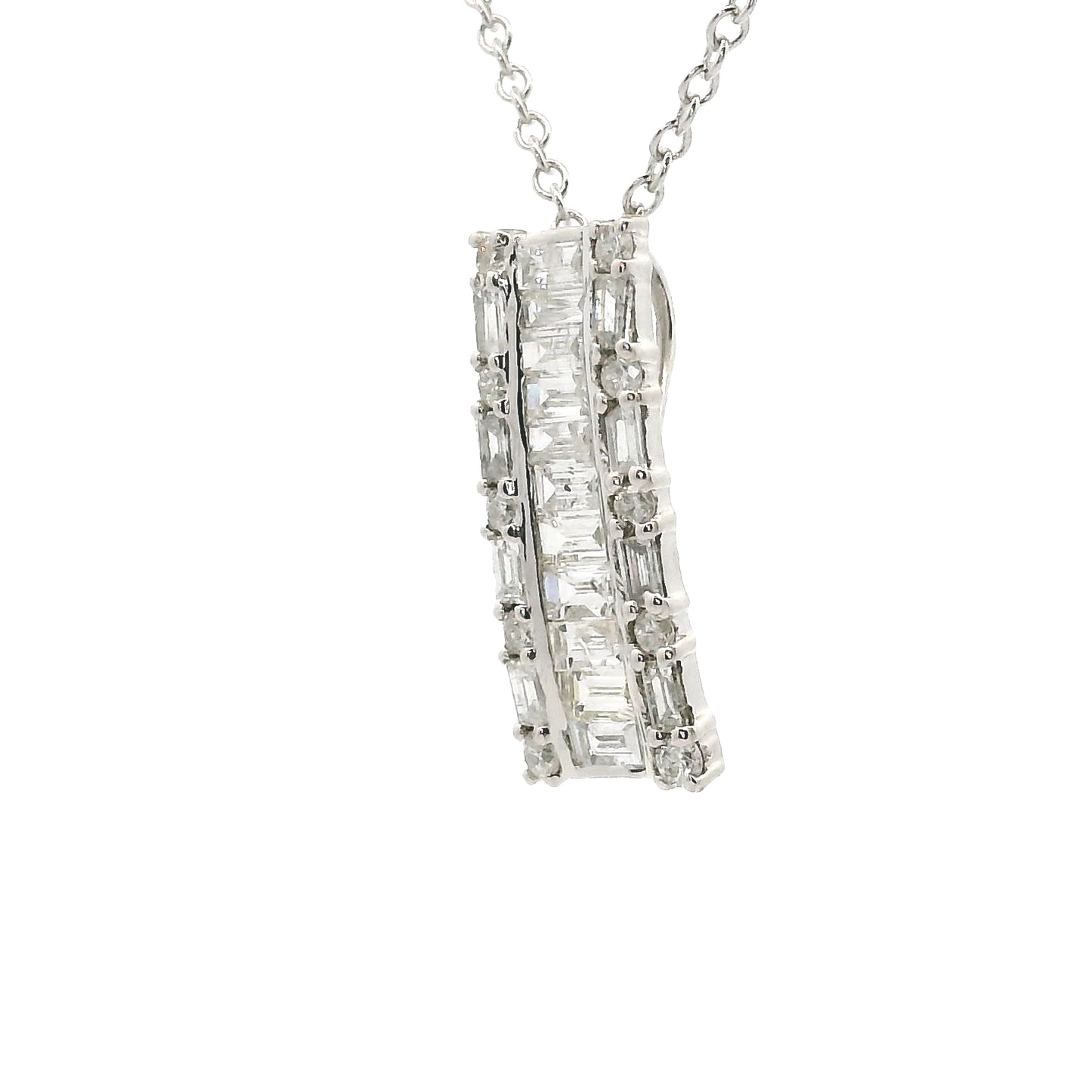 Colgante Diamantes - Oro Blanco 14kt