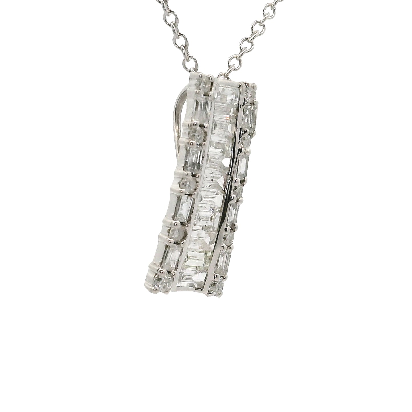 Colgante Diamantes - Oro Blanco 14kt