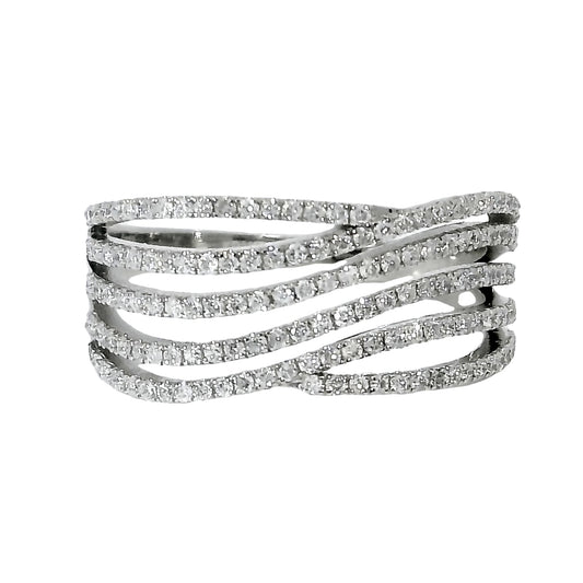 Anillo Diamantes - Oro Blanco 14kt