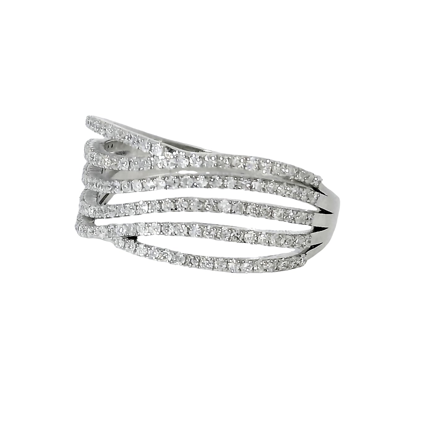 Anillo Diamantes - Oro Blanco 14kt