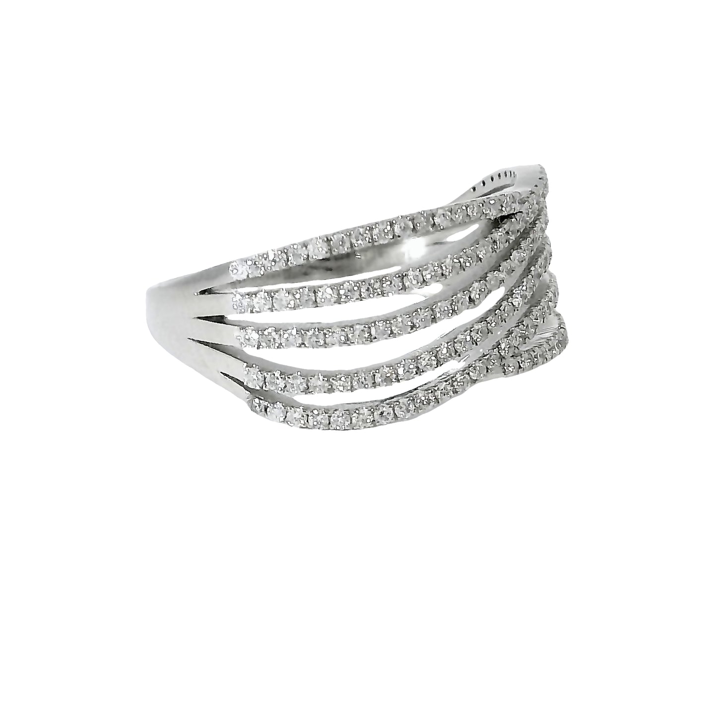Anillo Diamantes - Oro Blanco 14kt