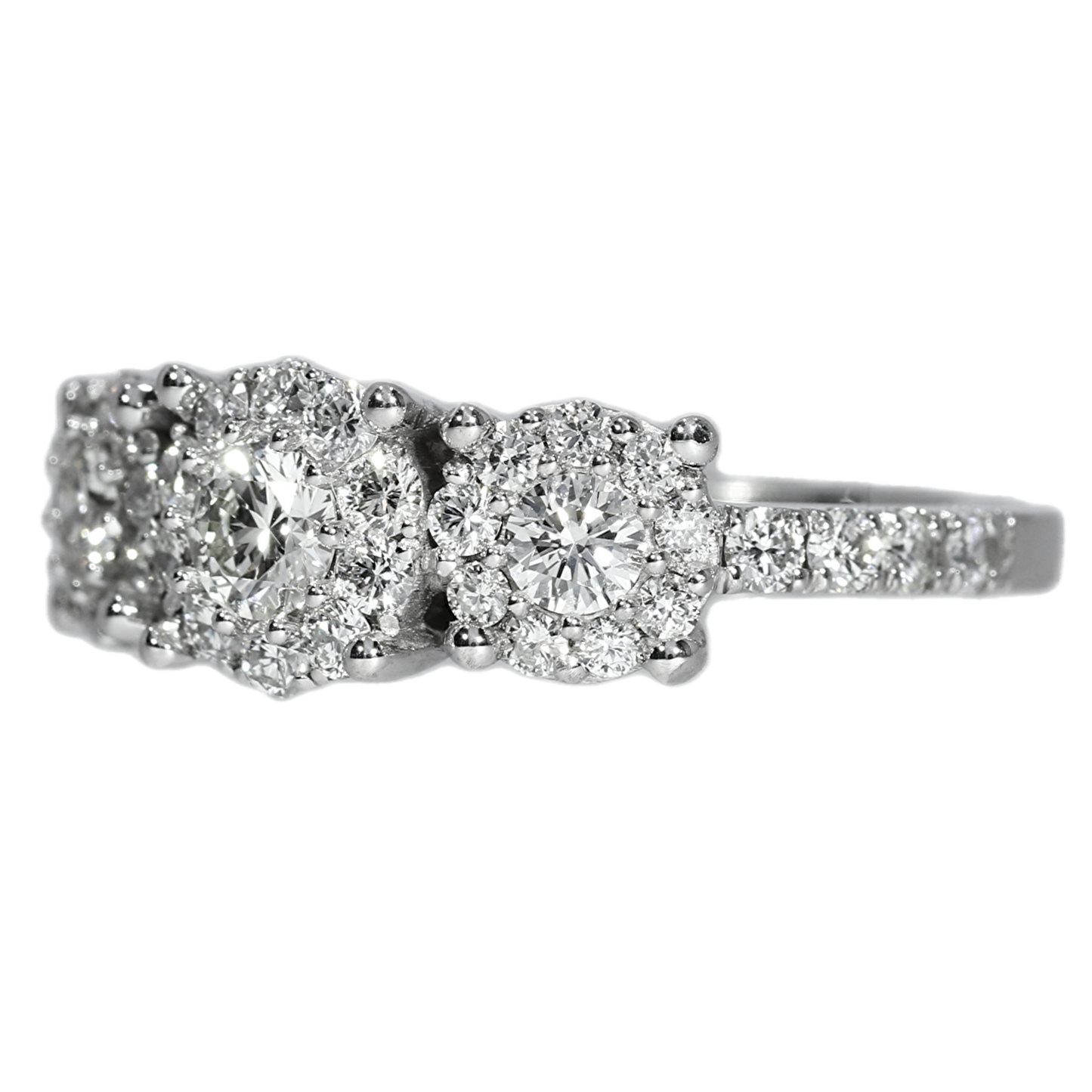 Anillo Compromiso Diamantes - Oro Blanco 18kt