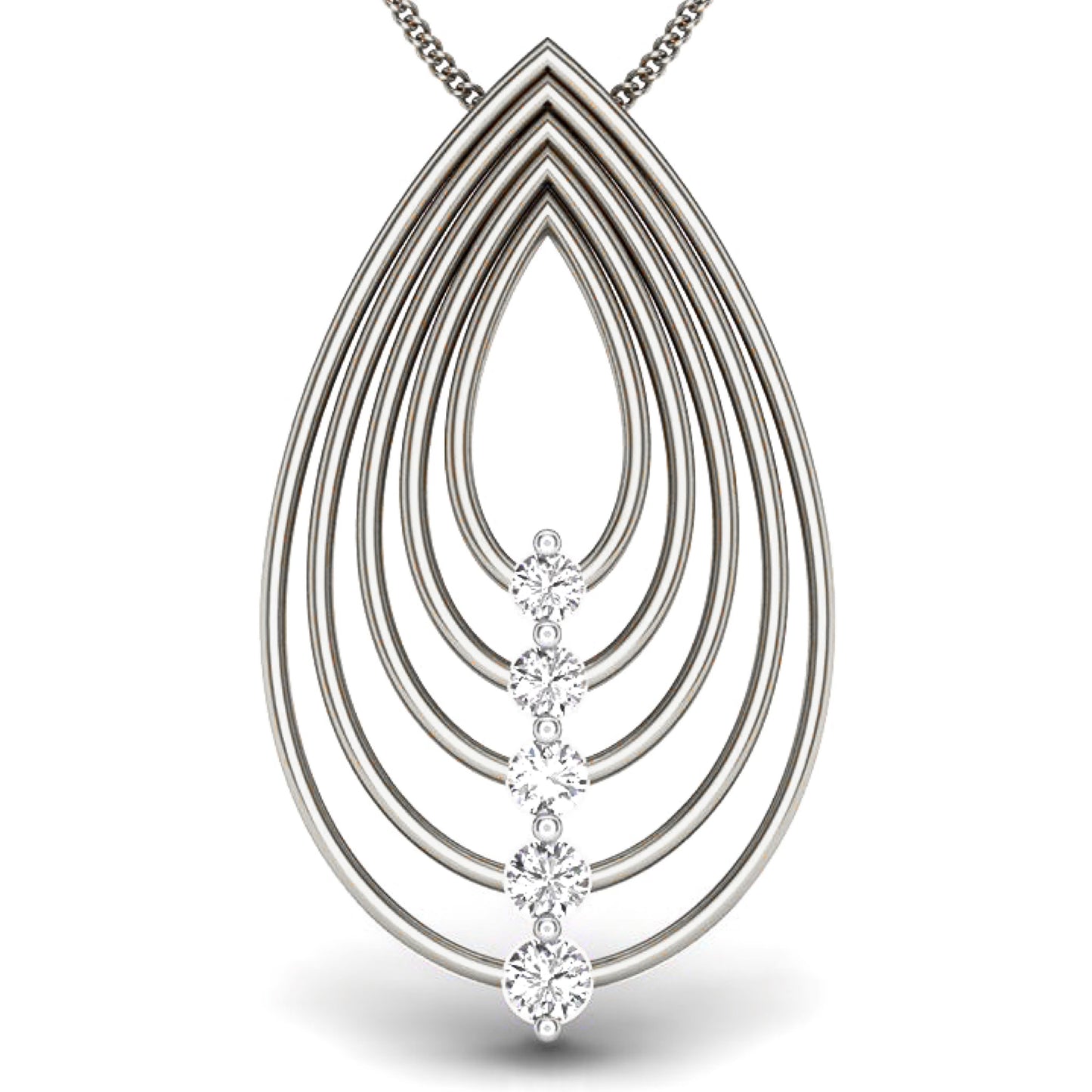 Colgante Diamantes - Oro Amarillo o Blanco 18kt