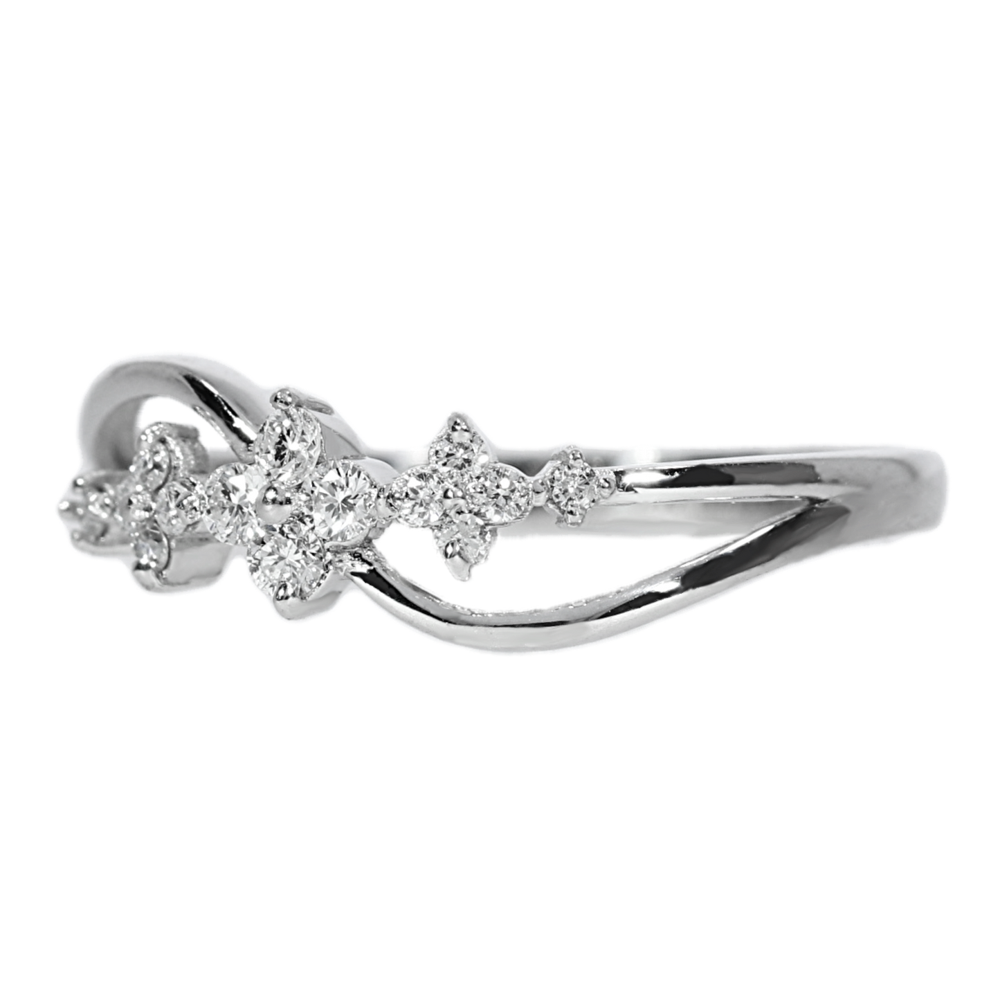 Anillo Compromiso Diamantes - Oro Blanco 18kt