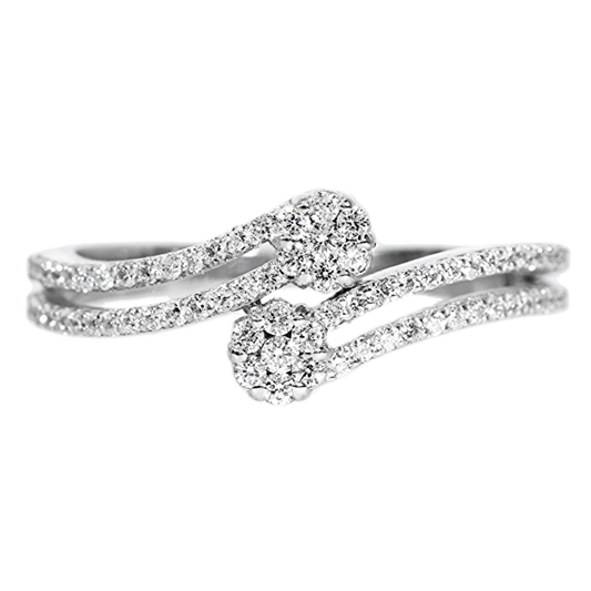 Anillo Compromiso Diamantes - Oro Blanco 18kt