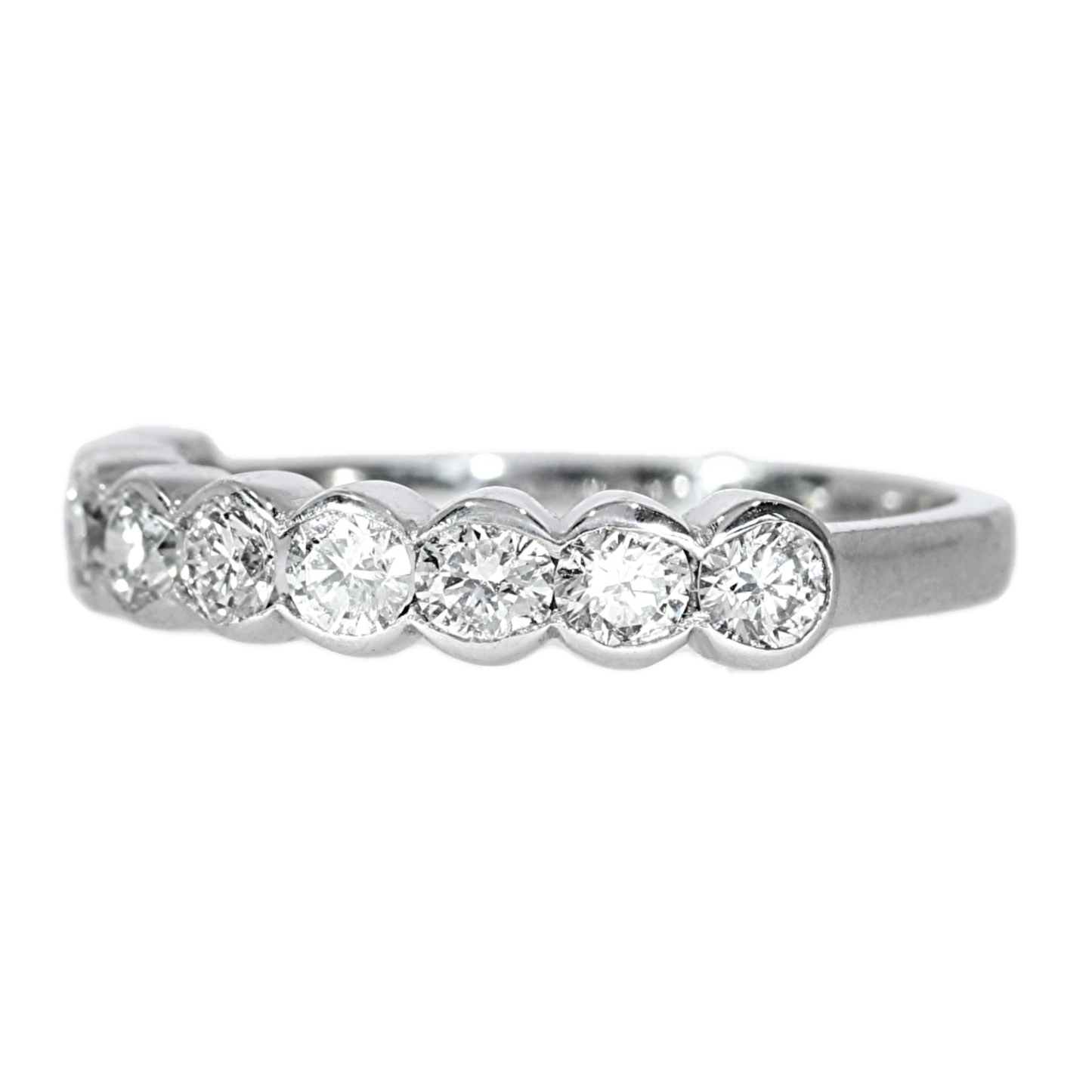Anillo Medio Cintillo - Oro Blanco 18kt