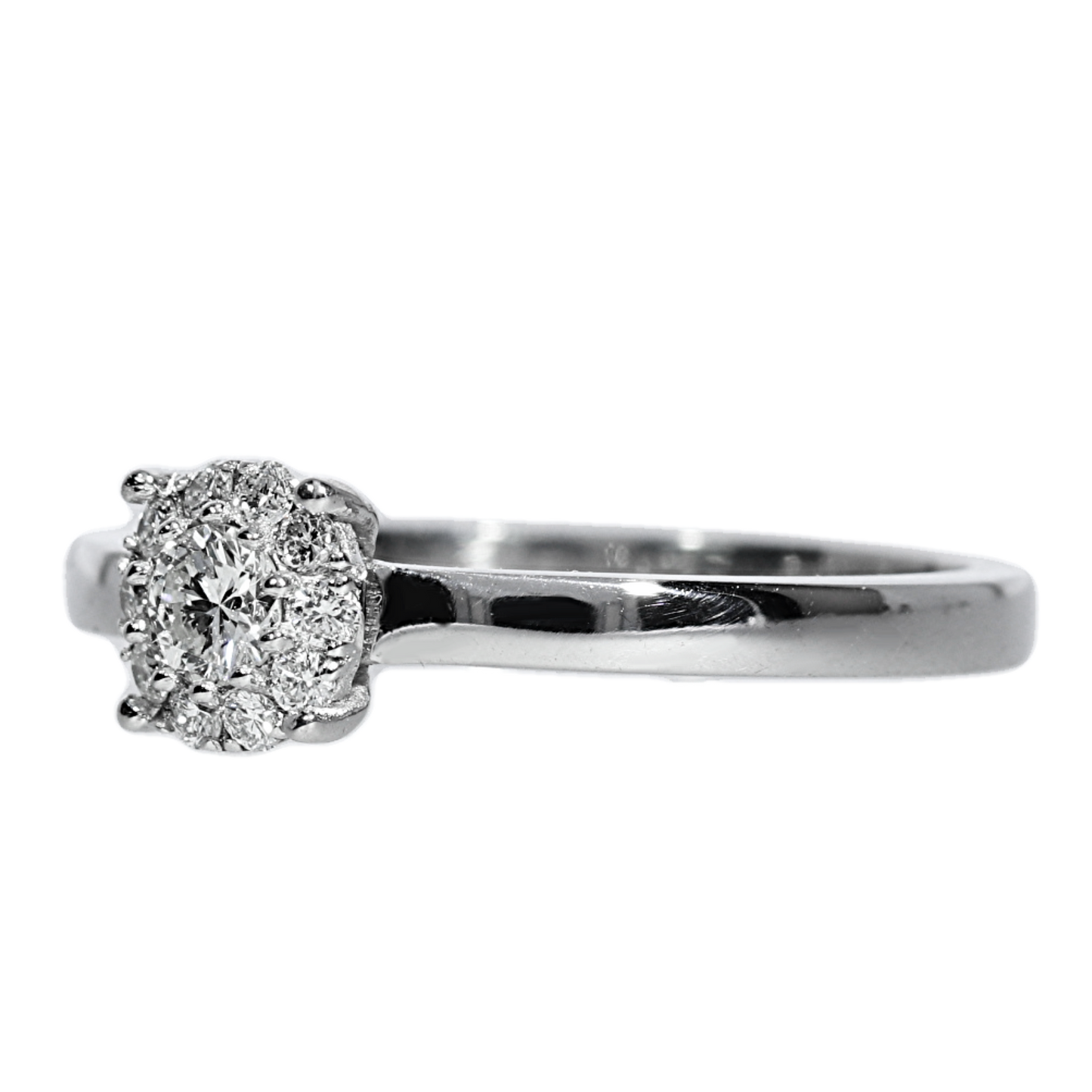 Anillo Compromiso Diamantes - Oro Blanco 18kt