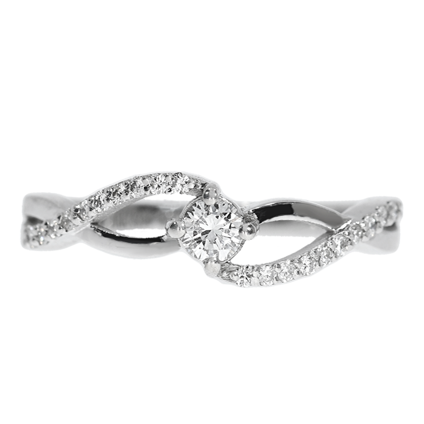 Anillo Compromiso Diamante - Oro Blanco 18kt